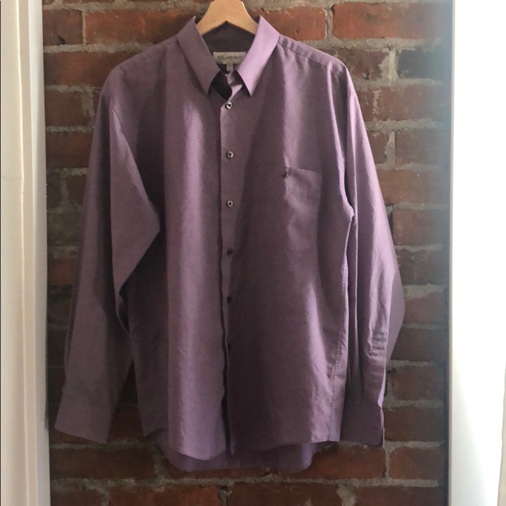 Yves Saint Laurent vintage purple shirt size M - Picture 2 of 2